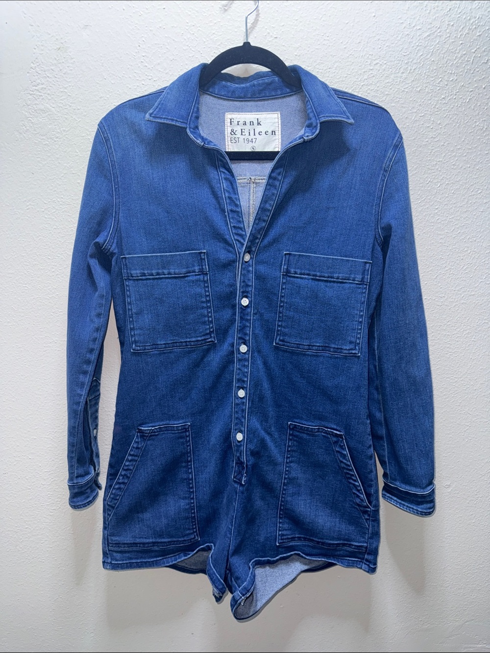 Frank & Eileen Blue Denim Jacket Romper